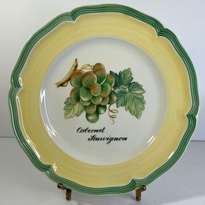 Villeroy & Boch French Garden Fleurence Cabernet Sauvignon 8” Cheese Plate